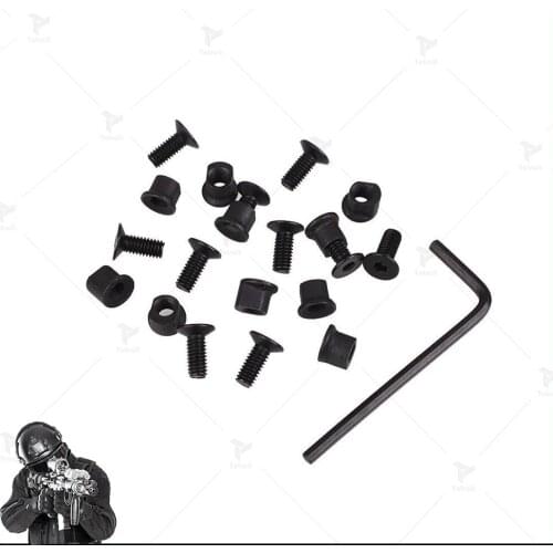 10 Sets Keymod Rail Screws and Nuts for Keymod Rail Sections (10 x Screws and 10 x Nuts) Airsoft Accessories