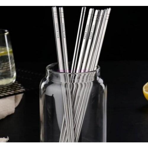 1000pair Stainless Steel Chopsticks Chinese Stylish Healthy Light Weight Chinese Chopsticks Metal Non-slip Design Kitchen