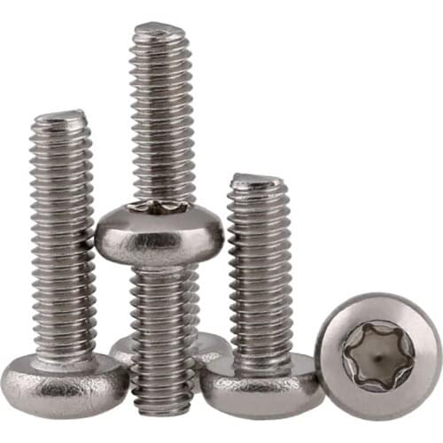 304 Stainless Steel Button Head Torx Security Machine Screws bolts M2 M2.5 M3 M4