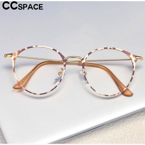 53702 Anti Blue Light Round Metal Optical Glasses Frames Women Fashion Computer Eyeglasses