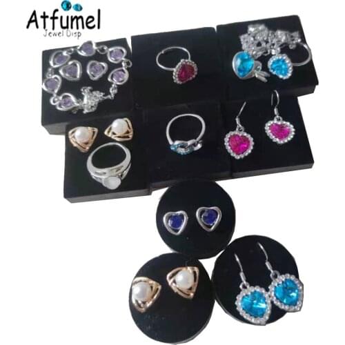 Velvet Earring Jewelry Holder Soft Sponge Stud Organizer Store Counter Jewelry Pad Raiser Ring Storage Display Stand Sheet 10Pcs