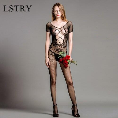 Sexy Women Costumes Fetish Lingerie Teddies Bodysuits Hot Erotic Lingerie Body Suit Elasticity Mesh Body Bodystocking Body Suit