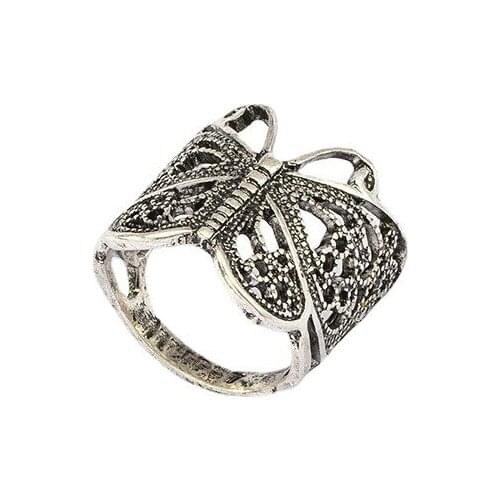 Ins Antique Rhodium Hollow Out Butterfly Insects Irregular Minimalism Knuckle Finger Rings Korean Fashion Women Party Jewelry