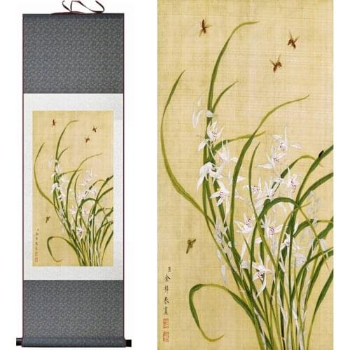 Flowers Painting Home Office Decoration Chinese scroll painting flower painting birds paintingPrinted painting