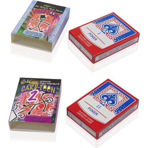 Card-Toon #1 and #2 Card Magic Tricks Fun Close Up Animation CardToon Deck Magie Mentalism Illusions Gimmick Playing Card Magia