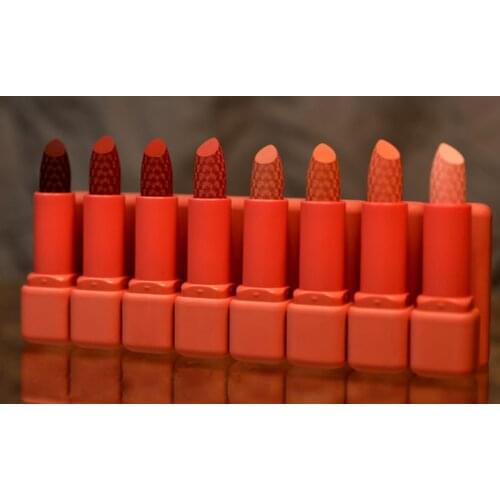 8 color matte lipstick wholesale private label cosmetics waterproof long-lasting lip makeup