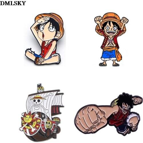 MD068 DMLSKY Fashion Anime Enamel Pins Backpack Bag Brooch badges for Clothing Tie Pin Charm jewelry