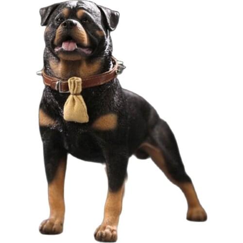 1/6 Rottweiler Dog Model Pet Dog Statue Scene Props Accessories Desktop Decoration MRZ055 Fit 12'' Action Figure Dolls