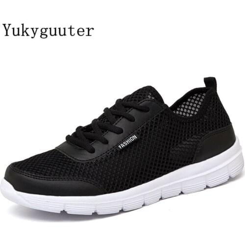 Men Running Shoes Sports Sneakers Breathable 2018 Summer Walking Mesh Shoes Men Athletic Lace Up Plus size 46,47,48