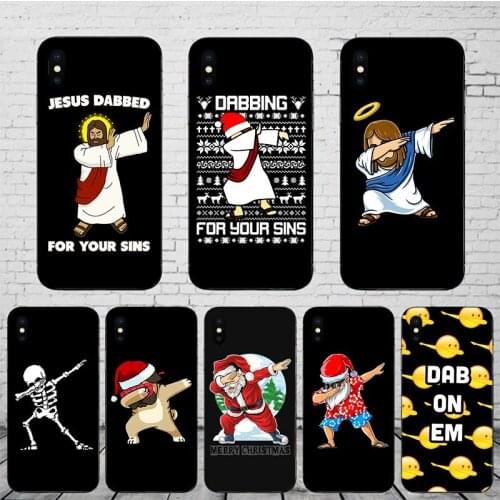 Funny Cartoon DABBING FOR YOUR SINS Phone Cover Soft Mobile Case For Iphone 11 Pro Max 12 Mini XS XR X SE 8 7 6s 6 Plus 5S Shell