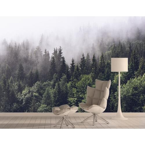 Nature 3d Photo Mural Wallpaper Wallpapers for Living Room Girl Wall Papers Home Decor Contact Paper Bedroom Foggy Forest Rolls