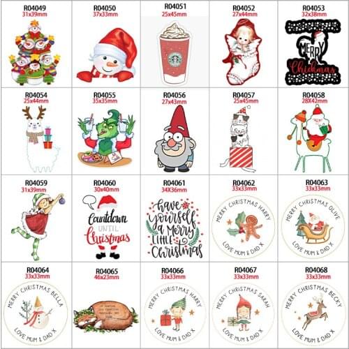 Christmas Style Printed Acrylic Planar Resin for DIY Handmade Materials 30pcs/lot R0404 R0405 R0406