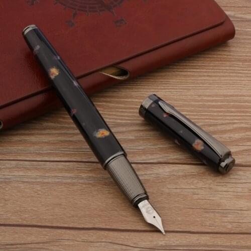 Luxury Metal Wing Sung 07 Fountain Pen Gun Gray Black Camellia Iridium Stationery Student Office School Supplies Ink Pens