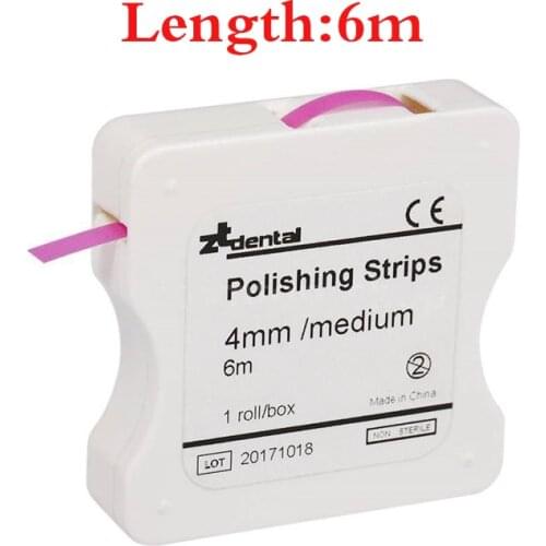 1Roll Dental Polishing Strip 4mm Resin Tooth Interdental Sanding Grinding Surface Teeth Whitening Dental Tool Dentist Material