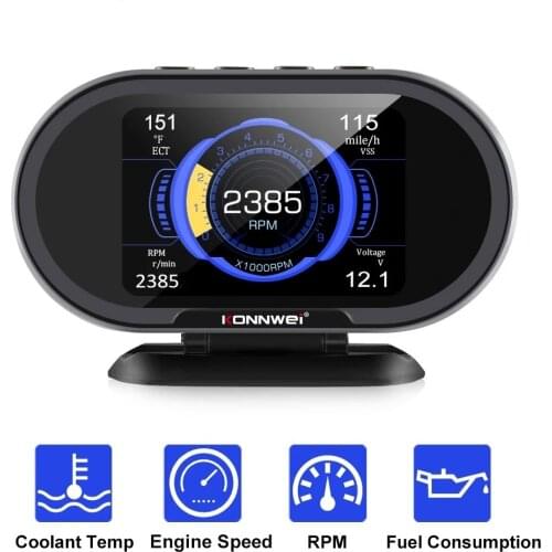Professional OBD2 On-Board Computer KW206 Automotive Car Digital Computer OBD 2 Scanner Fuel Consumption Water Temperature Gauge