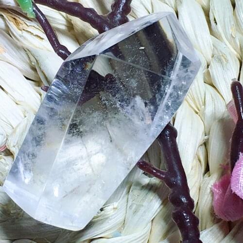 Clear quartz free from