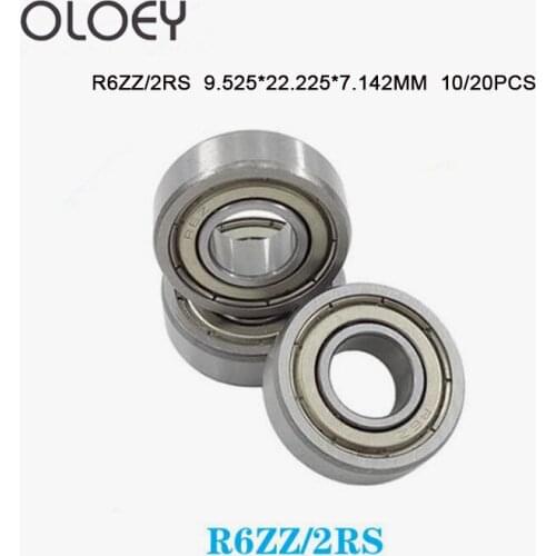 R6 ZZ 2RS Bearing ABEC-1 (10/20PCS) 9.525X22.225X7.142 mm Miniature R6 ZZ 2RS Ball Bearings For RC Model Parts