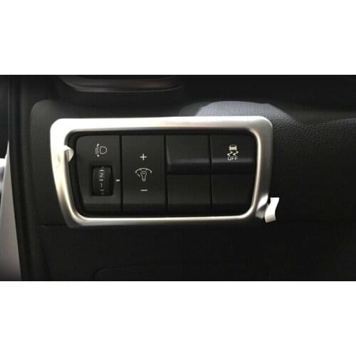 TOMEFON Matte or Stainless Steel Headlight Control Frame Cover Not Fit For Car Style Sportage EX GT For KIA Sportage 2016 2017
