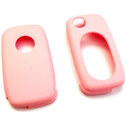 PINK Remote Key Protection Case OVAL Key Pad 2 3 Button For VW Golf Jetta MK4