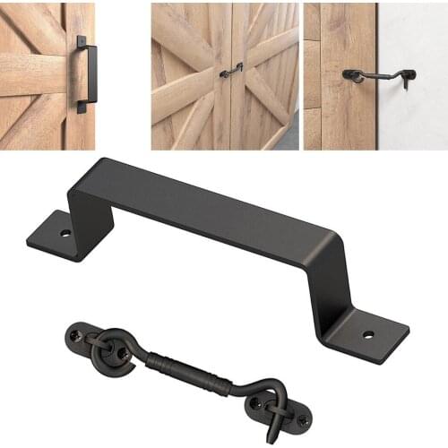 Barn Door Handle Kitchen Furniture Closet Warehouse Sliding Knob Simple Wooden Wardrobe Cabinet Pull Drawer With Latch Lock
