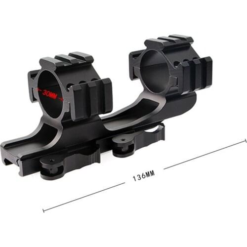 Tactics 1" 25mm & 30mm QD Rifle Scope Mount Rings W/ 20mm Picatinny Weaver Rail