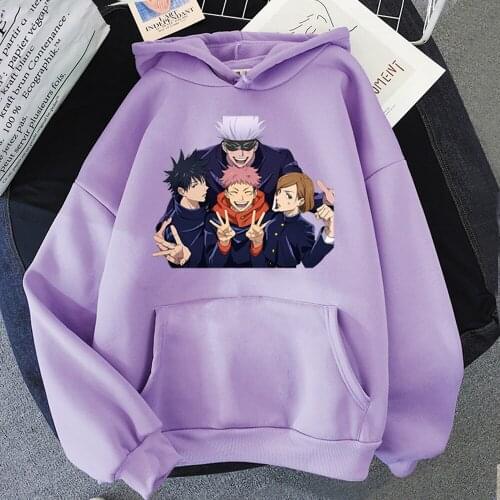 Anime Sweatshirts Jujutsu Kaisen Men Hoodie Harajuku Unisex Fashion Casual Hoody Male Streetwear Yuji Itadori Printed Coat Tops