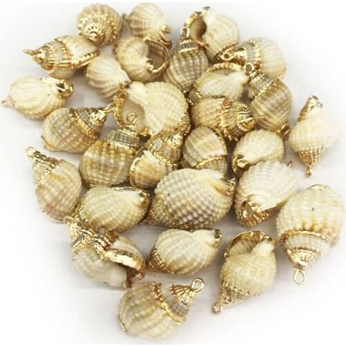 5 In Natural Shell Pendant Conch Shape Making Necklaces Bracelets And Earrings For DIY 15x25-12x20mm Package Sale