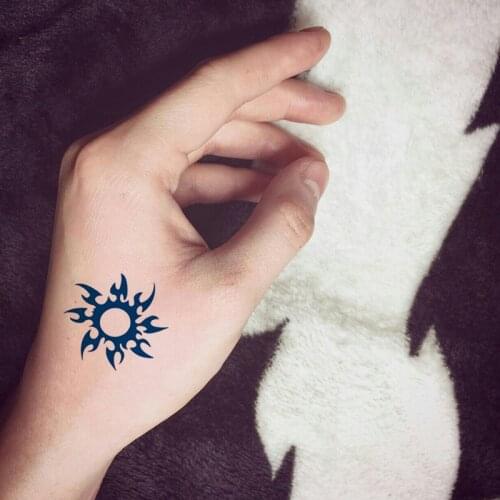 Juice Tattoo Sticker Sun Dragon Totem Body Makeup Waterproof Temporary Fake Tatoo for Women Men Lasting To 5 -15 Days