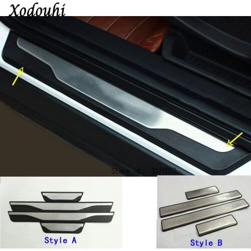 For Ford Kuga Escape 2017 2018 2019 2020 Car Styling Stainless Steel Pedal Door Scuff Plate Cover Threshold Stick External 4pcs