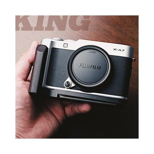 Quick Release L Plate/Bracket Holder hand wooden Grip L-Shaped for Fujifilm fuji X-A7 XA7 Arca-Swiss RRS