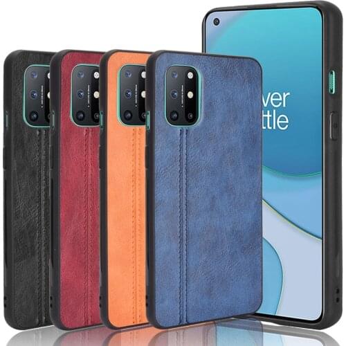 For OnePlus 8T Case Suture Soft Edge PU Leather Hard Phone Cover For OnePlus 8T One Plus 8T Case 6.55"