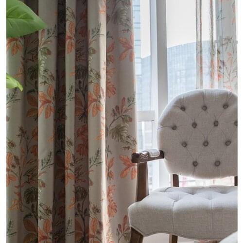 1PC Floral Blackout Curtain for Window Living Room Bedroom Room Divider Balcony Decoration Soft Hand Feeling