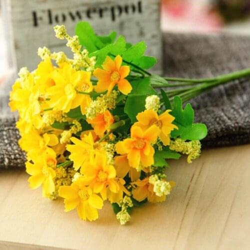 28 Head Chrysanthemum Daisy 7-prong Artificial Tiny Flowers Decoration Flowers Party Wedding Decoration Home Decor Flowers