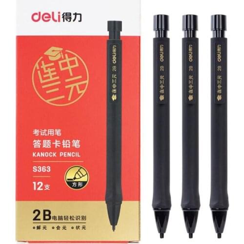 1pc with Ternary Answer Sheet Special Pen 2b Mechanical Pencil Computer Card Pen Filling Core Triangle Pen Stationery