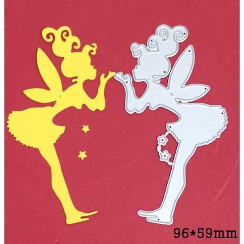 Thumb Girl Metal Cutting Dies Fairy Angel Craft Cut Die Embossing Stencil for Handmade Paper Card Making Scrapbooking 2021 New