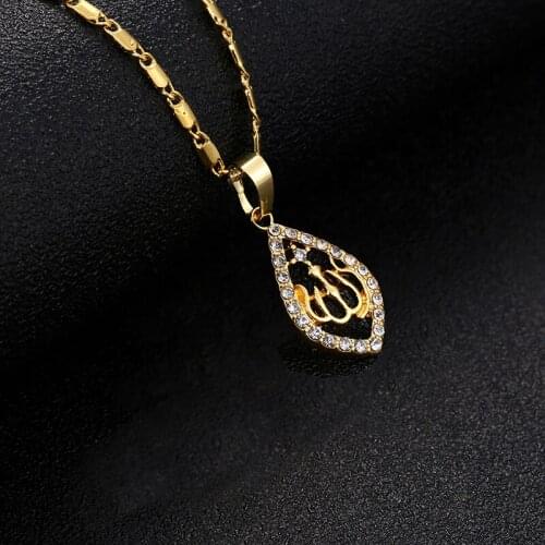 Fashion Gold/Rose Gold Colors Allah Pendant Necklace Women Men Jewelry Middle East/Muslim/Islamic Arab Ahmed