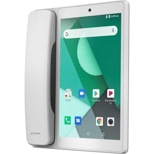 2021 New Poptel Videophone 8 Inch 2g/16g Bluetooth Handset for Home and Office IOT Device Tablet Phone Support Google Play