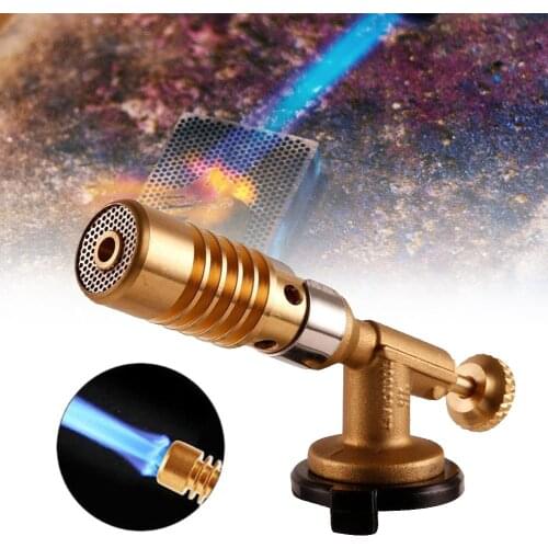 Portable gas flame gun flame butane gas-burner lighter heating welding outdoor camping kitchen meat barbecue spray gun