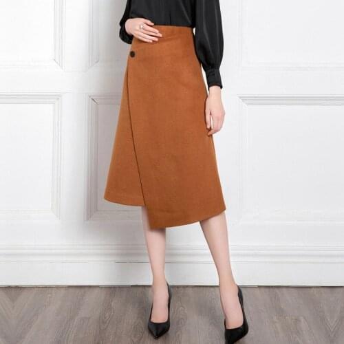 High End Temperament Skirt Autumn And Winter New Irregular Wool Skirt Fashion Designer Skirt