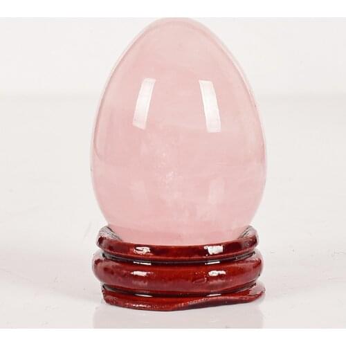 Big Size 50*35mm Rose Quartz Yoni Egg Undrilled Natural Jade Massage Stone Kegel Exerciser Birth Recovery Vaginal Ben Wa Balls