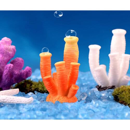 Resin Coral Decoration Colorful Fish Aquarium Decoration Artificial Coral for fish Tank Resin Reef Rock Lanscaping Ornaments