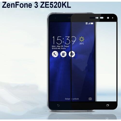Ultra-Thin white black color full screen protector Tempered Glass film For Asus ZenFone 3 ZE520KL Screen protective glass film