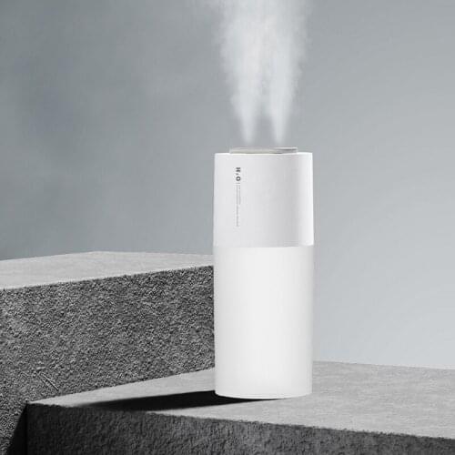 2021New Portable 400mL Double Nozzle Air Humidifier Aroma Essential Oil Diffuser Built-In Large Capacity Battery and Night Light