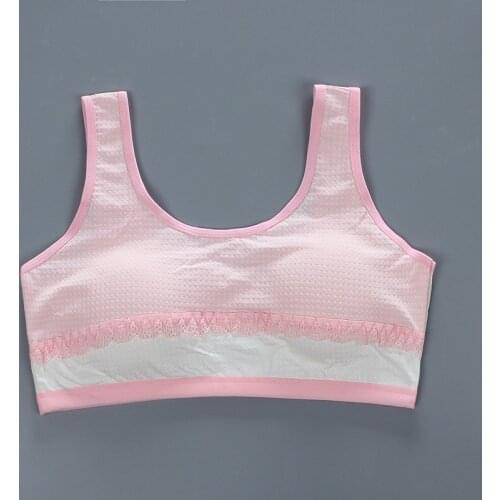 8-18 Years Cotton Teen Girl Training Bra Puberty Adolescent Vest Wireless Children Tank Tops Teen Underwear Puberty