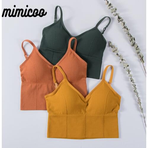 Women Tank Crop Top Seamless Underwear Crop Top Female U Back Short Tops Women Sexy Lingerie Sleeveless Padded Camisole