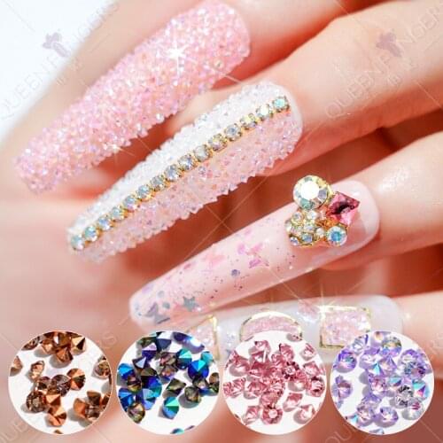 1 Bag Crystal Nail Art Rhinestone,1440pcs 39 Colors Micro Diamond for Nails, 1.2mm Diamond Ornaments for Manicure/DIY/Phone Case