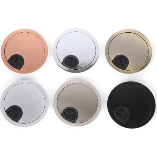 1PC Zinc Alloy Desk Wire Hole Cover Computer Tidy Grommet Table Cable Fastener Clamp Buckle Line Organizer Box Office Hardware