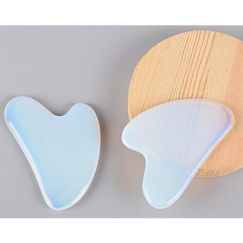 1PC Natural Opal Jade Roller Guasha Scraper For Face Gua Sha Massage Tool Set Facial Back Limb Massager