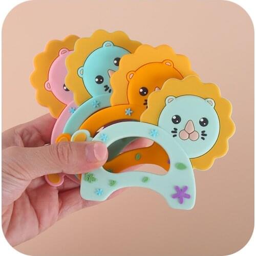 1Pc Food Grade Silicone Animal DIY Teething Toys Silicone Teether Pacifier Chain/Clip Accesories For Baby Teethers Nipple Gift