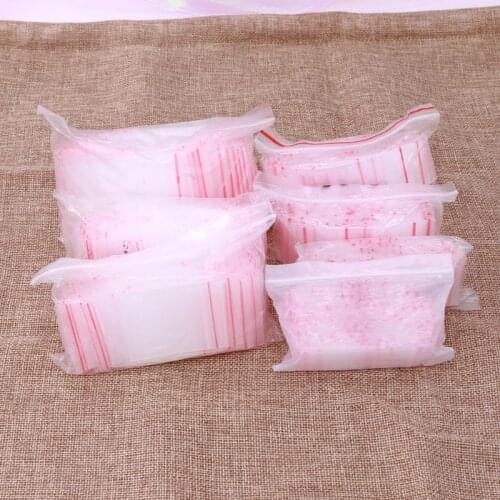 100Pcs/Pack Small Zip Lock Plastic Bags Reclosable Transparent Jewelry Packaging Gift Bags Wholesale Pouch Jewelry Display bags